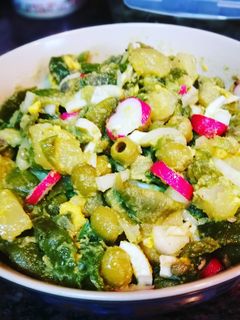Una foto de Ensalada de patata con judías verdes y huevo