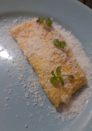Una foto de Omelette de membrillo