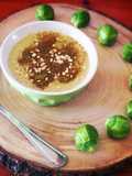 Crema de coles de Bruselas y bulbo de anís