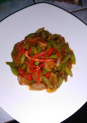 Foto resep Tumis buncis bakso pedas manis