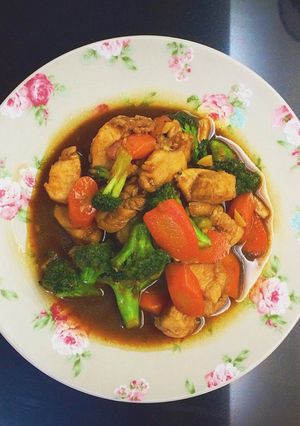 Foto resep Chicken teriyaki with vegetable