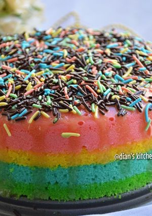 Foto resep Rainbow Cake Kukus
