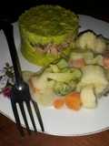 Ensaladilla y vegetales ala crema....🇸🇻