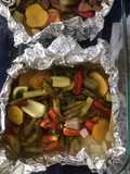 Vegetales al horno con papa amarilla