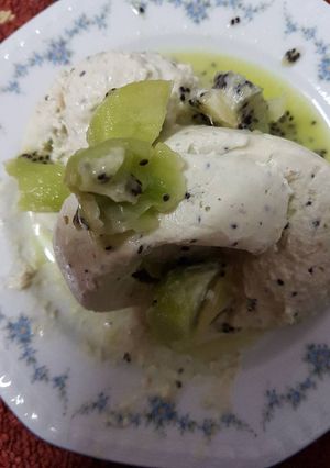 صورة لوصفة بوظه بالكيوي وجوز 🍧🥝