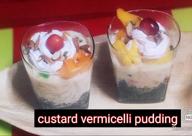 Simple Way to Make Favorite Custard Vermicelli Pudding