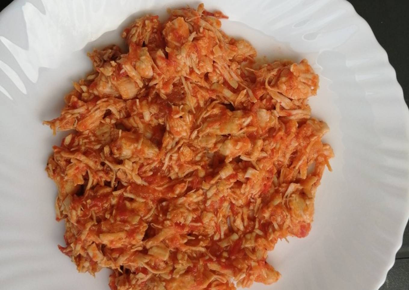 Pavo en salsa de verduras