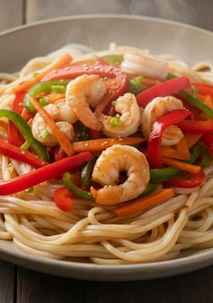Foto principal de Fideos de arroz con gambas