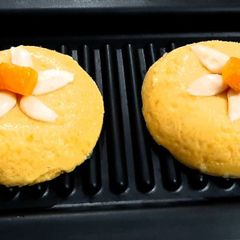 A picture of Mango Bhapa Doi/Steamed Yogurt Mango Pudding.