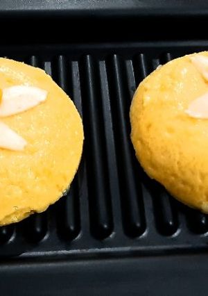 A picture of Mango Bhapa Doi/Steamed Yogurt Mango Pudding.