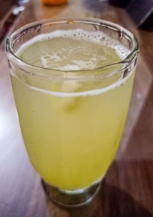 A picture of Kerry ka sharbat (Raw mango juice).