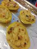 Batatas recheadas com bacon