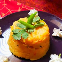 A picture of Aloo ka bharta.