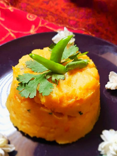 A picture of Aloo ka bharta.