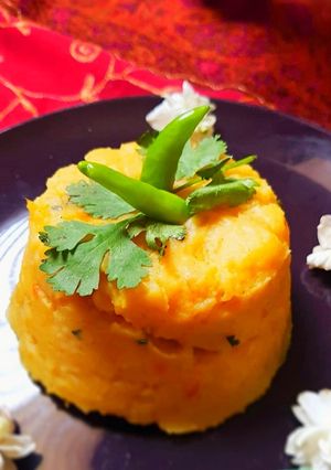 A picture of Aloo ka bharta.