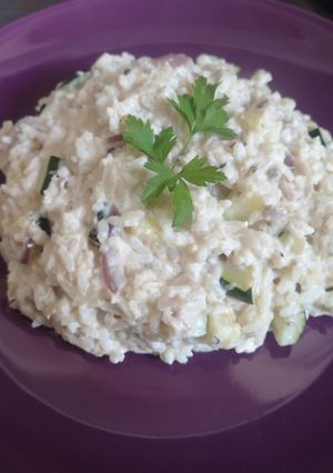 Tonhalas rizottó recept fotója