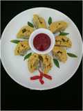 Potato cheese dhokla sandwich