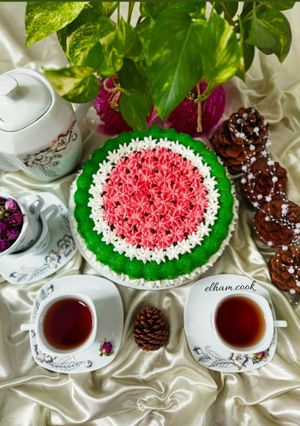 عکسی از دستور 🍉کیک هندوانه (یلدایی)🍉
