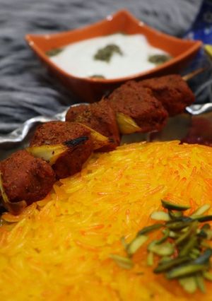 عکسی از دستور کباب چنجه گیاهی