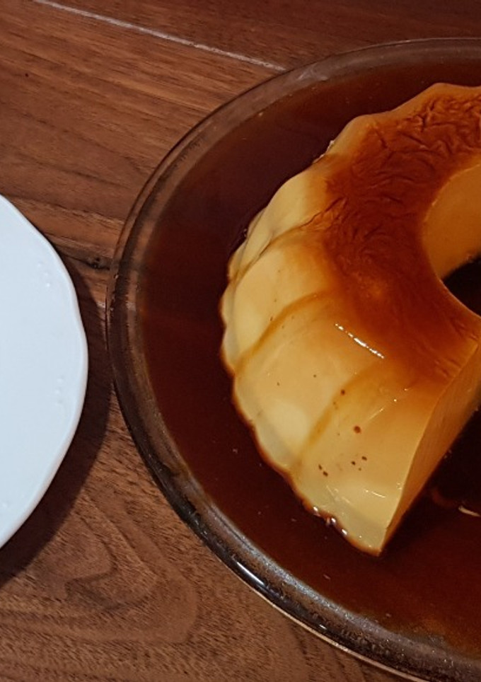 Una foto de Flan de café