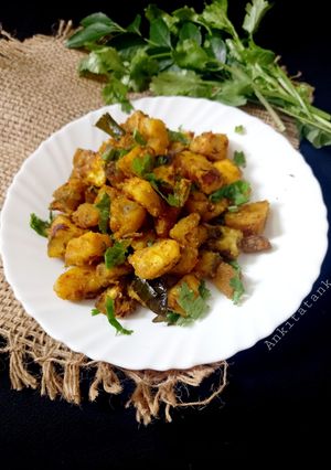 A picture of Sweet potato sabji.