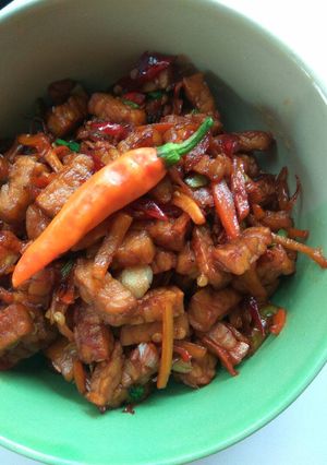 Foto resep Orek tempe wortel pedas