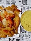 Yellow coconut chicken rice & easy grilled chicken