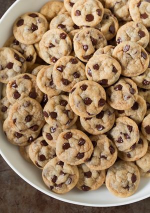 A picture of Brown Butter Mini Chocolate Chip Cookies.