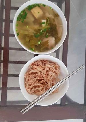 Hình của món Phở lứt hồ chay.