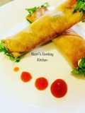 Chicken and cheese spring roll