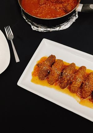 A picture of Egyptian Rice Kofta with Ground Beef.