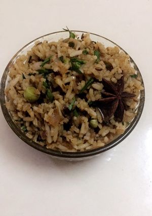 A picture of Palak Pulao.