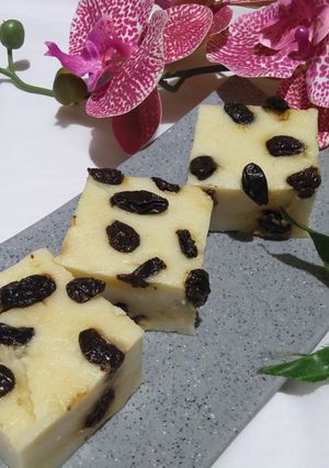 Foto resep Pudding Roti Tawar Kismis