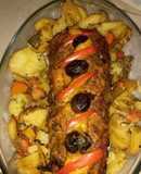 Peceto al horno con papas saborizadas