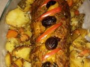 Una foto de peceto al horno mostaza