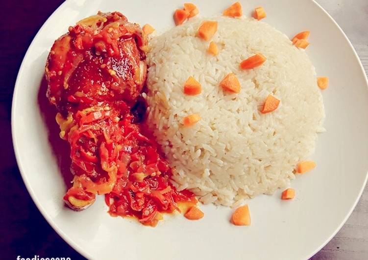 Coconut Rice and sauce