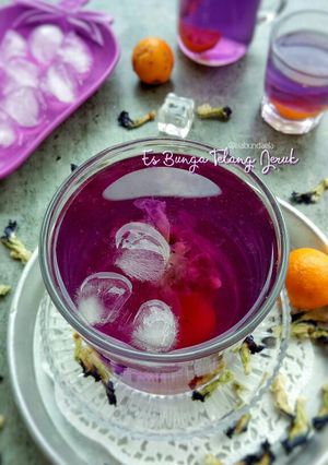 Foto resep Es Bunga Telang Jeruk