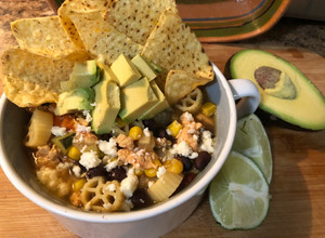 A picture of 30 minute chicken tortilla Soup.