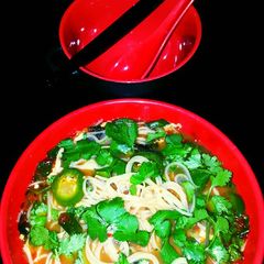 A picture of Mike's Spicy Thai Breakfast Noodles.
