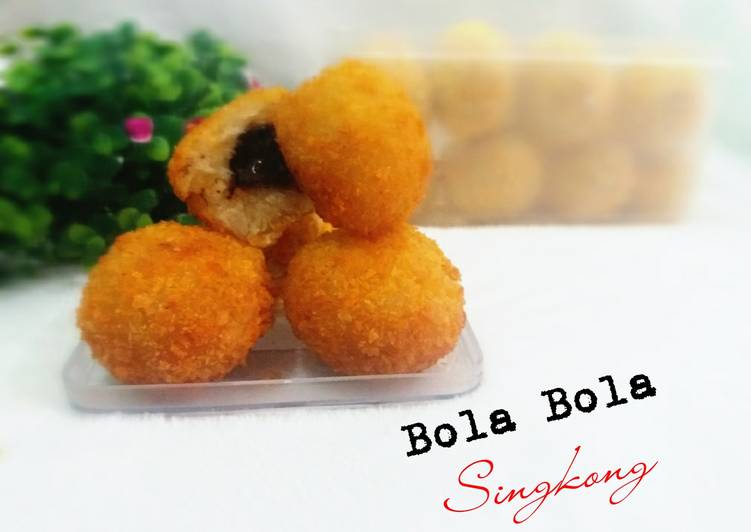 resep cara buat Bola bola singkong