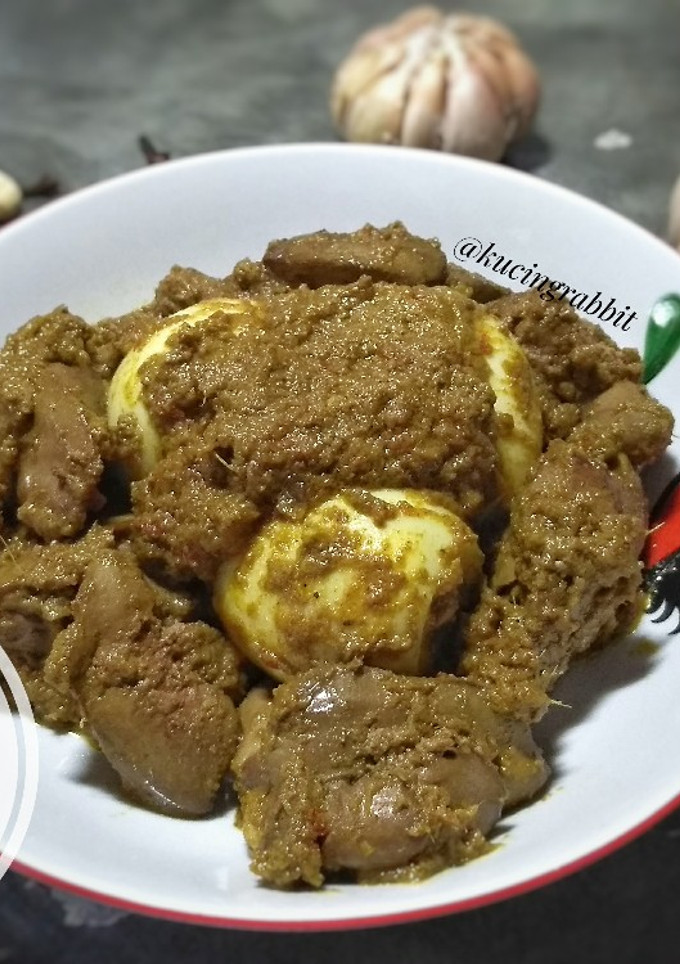 Foto resep Rendang Hati Ayam & Telur Simple