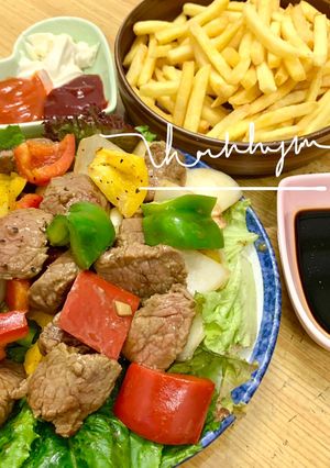 Hình của món Bò Lúc Lắc.