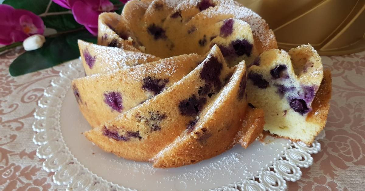 Ricetta della ciambella tè matcha e mirtilli