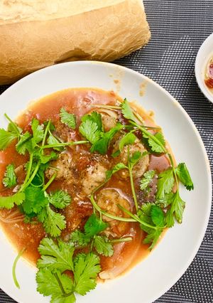 Hình của món Xíu mại sốt cà.