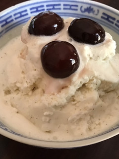 A picture of California Farm Rose Water Ice Cream.