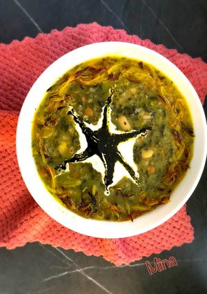 عکسی از دستور آش اسفناج ساده