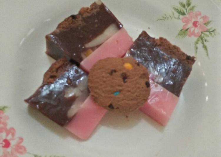 Resep Pudding🍓 🍫lapis 🍪natade coco bola"pelangi. Anti Gagal
