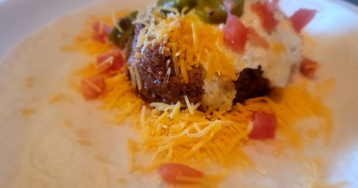 Mexitucky Burrito (Chorizo, Corned Beef Hash, Eggs etc) Recipe by