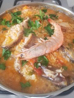 Foto de Arroz malandro de corvina e camarão