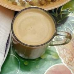 Hot coffee with coffee mate A picture of Hot coffee with coffee mate.